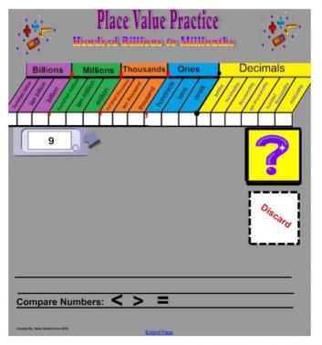 Place Value Practice Smartboard  Lesson Grades 3-5